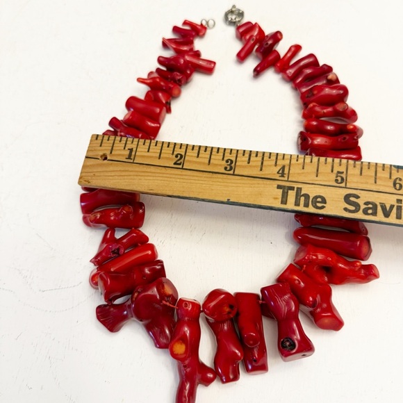 Gorgeous Old Natural Chunky Tibetan Natural Coral Rods Vintage 1990s - Picture 13 of 13